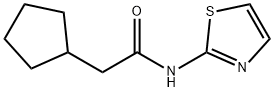 2-cyclopentyl-N-(1,3-thiazol-2-yl)acetamide Structure