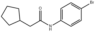 N-(4-bromophenyl)-2-cyclopentylacetamide 化学構造式