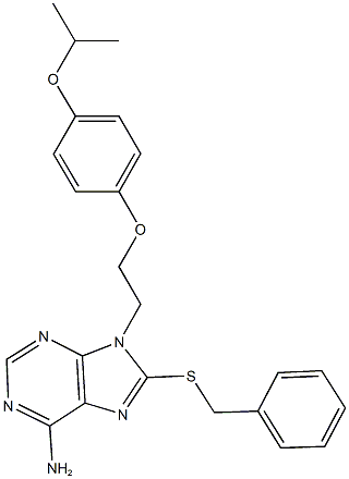 8-(benzylsulfanyl)-9-[2-(4-isopropoxyphenoxy)ethyl]-9H-purin-6-ylamine|