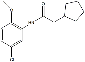 N-(5-chloro-2-methoxyphenyl)-2-cyclopentylacetamide,849695-88-1,结构式