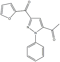 1-[3-(2-furoyl)-1-phenyl-1H-pyrazol-5-yl]ethanone,849820-88-8,结构式