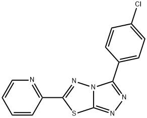 3-(4-chlorophenyl)-6-(2-pyridinyl)[1,2,4]triazolo[3,4-b][1,3,4]thiadiazole 化学構造式
