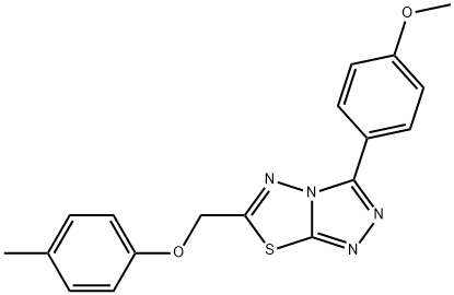 3-(4-methoxyphenyl)-6-[(4-methylphenoxy)methyl][1,2,4]triazolo[3,4-b][1,3,4]thiadiazole Structure