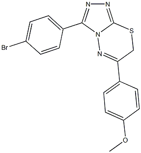 4-[3-(4-bromophenyl)-7H-[1,2,4]triazolo[3,4-b][1,3,4]thiadiazin-6-yl]phenyl methyl ether|