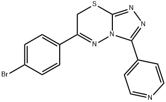 6-(4-bromophenyl)-3-(4-pyridinyl)-7H-[1,2,4]triazolo[3,4-b][1,3,4]thiadiazine Struktur