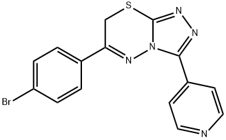 6-(4-bromophenyl)-3-(4-pyridinyl)-7H-[1,2,4]triazolo[3,4-b][1,3,4]thiadiazine Structure