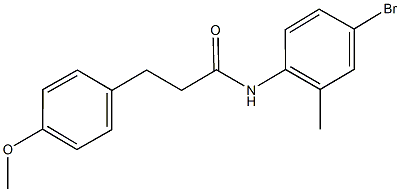 N-(4-bromo-2-methylphenyl)-3-(4-methoxyphenyl)propanamide 化学構造式