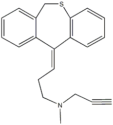 N-(3-dibenzo[b,e]thiepin-11(6H)-ylidenepropyl)-N-methyl-N-(2-propynyl)amine Structure