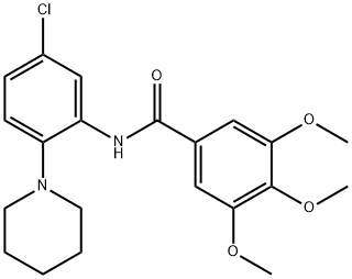 N-[5-chloro-2-(1-piperidinyl)phenyl]-3,4,5-trimethoxybenzamide Structure