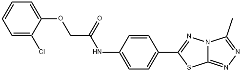 2-(2-chlorophenoxy)-N-[4-(3-methyl[1,2,4]triazolo[3,4-b][1,3,4]thiadiazol-6-yl)phenyl]acetamide|