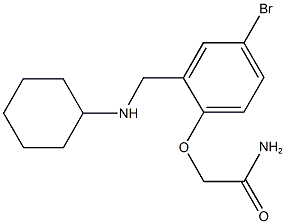 2-{4-bromo-2-[(cyclohexylamino)methyl]phenoxy}acetamide 结构式