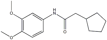 2-cyclopentyl-N-(3,4-dimethoxyphenyl)acetamide,852704-37-1,结构式