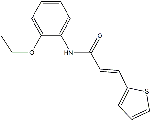 N-(2-ethoxyphenyl)-3-(2-thienyl)acrylamide 化学構造式