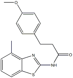 3-(4-methoxyphenyl)-N-(4-methyl-1,3-benzothiazol-2-yl)propanamide Structure