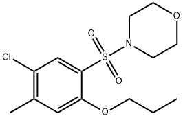 4-chloro-5-methyl-2-(4-morpholinylsulfonyl)phenyl propyl ether 结构式