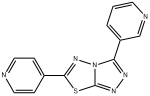 3-(3-pyridinyl)-6-(4-pyridinyl)[1,2,4]triazolo[3,4-b][1,3,4]thiadiazole 化学構造式