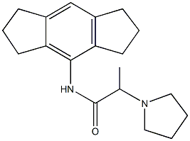 N-(1,2,3,5,6,7-hexahydro-s-indacen-4-yl)-2-(1-pyrrolidinyl)propanamide Struktur