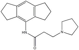 N-(1,2,3,5,6,7-hexahydro-s-indacen-4-yl)-3-(1-pyrrolidinyl)propanamide,85564-95-0,结构式