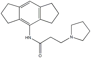 N-(1,2,3,5,6,7-hexahydro-s-indacen-4-yl)-3-(1-pyrrolidinyl)propanamide 结构式