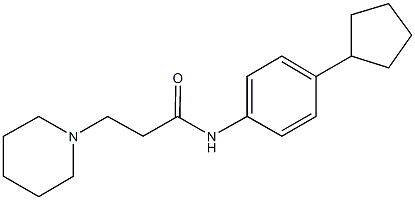 N-(4-cyclopentylphenyl)-3-(1-piperidinyl)propanamide Struktur