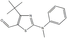 4-tert-butyl-2-(methylanilino)-1,3-thiazole-5-carbaldehyde 化学構造式