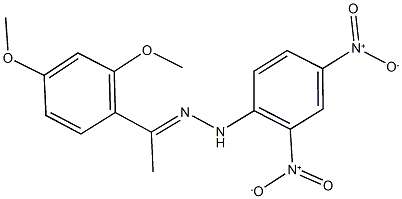 1-(2,4-dimethoxyphenyl)ethanone {2,4-bisnitrophenyl}hydrazone 化学構造式