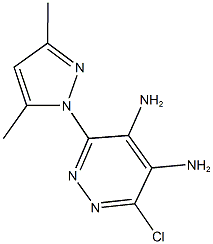 3-chloro-6-(3,5-dimethyl-1H-pyrazol-1-yl)-4,5-pyridazinediamine Structure