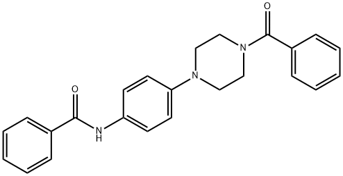 N-[4-(4-benzoyl-1-piperazinyl)phenyl]benzamide Struktur