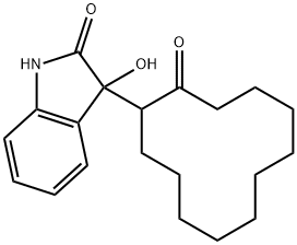 3-hydroxy-3-(2-oxocyclododecyl)-1,3-dihydro-2H-indol-2-one Structure