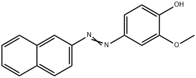 2-methoxy-4-(2-naphthyldiazenyl)phenol 化学構造式