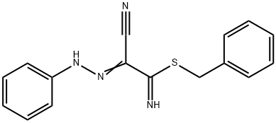 benzyl 2-cyano-2-(phenylhydrazono)ethanimidothioate Structure