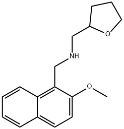 N-[(2-methoxy-1-naphthyl)methyl]-N-(tetrahydro-2-furanylmethyl)amine 结构式