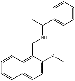 N-[(2-methoxy-1-naphthyl)methyl]-N-(1-phenylethyl)amine Structure