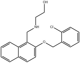 2-[({2-[(2-chlorobenzyl)oxy]-1-naphthyl}methyl)amino]ethanol,860607-46-1,结构式