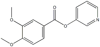 3-pyridinyl 3,4-dimethoxybenzoate Struktur