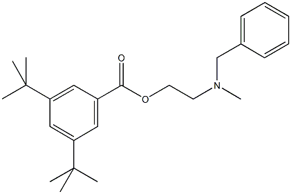 2-[benzyl(methyl)amino]ethyl 3,5-ditert-butylbenzoate Structure