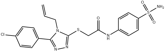 2-{[4-allyl-5-(4-chlorophenyl)-4H-1,2,4-triazol-3-yl]sulfanyl}-N-[4-(aminosulfonyl)phenyl]acetamide Struktur