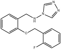 N-{2-[(2-fluorobenzyl)oxy]benzyl}-N-(4H-1,2,4-triazol-4-yl)amine 结构式