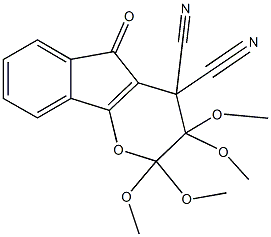2,2,3,3-tetramethoxy-5-oxo-2,3-dihydroindeno[1,2-b]pyran-4,4(5H)-dicarbonitrile Structure