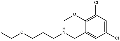 N-(3,5-dichloro-2-methoxybenzyl)-N-(3-ethoxypropyl)amine 化学構造式