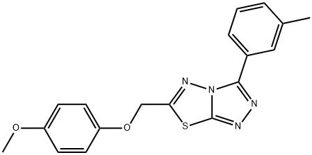 6-[(4-methoxyphenoxy)methyl]-3-(3-methylphenyl)[1,2,4]triazolo[3,4-b][1,3,4]thiadiazole 结构式