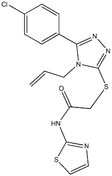 863411-34-1 2-{[4-allyl-5-(4-chlorophenyl)-4H-1,2,4-triazol-3-yl]sulfanyl}-N-(1,3-thiazol-2-yl)acetamide