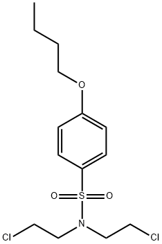 4-butoxy-N,N-bis(2-chloroethyl)benzenesulfonamide 结构式