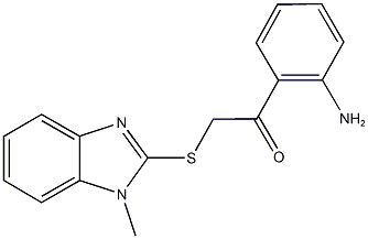 1-(2-aminophenyl)-2-[(1-methyl-1H-benzimidazol-2-yl)sulfanyl]ethanone Structure