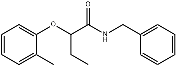 N-benzyl-2-(2-methylphenoxy)butanamide 化学構造式