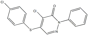 4-chloro-5-[(4-chlorophenyl)sulfanyl]-2-phenyl-3(2H)-pyridazinone,86483-39-8,结构式