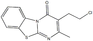 3-(2-chloroethyl)-2-methyl-4H-pyrimido[2,1-b][1,3]benzothiazol-4-one Struktur