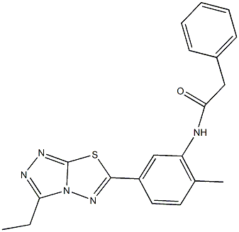 N-[5-(3-ethyl[1,2,4]triazolo[3,4-b][1,3,4]thiadiazol-6-yl)-2-methylphenyl]-2-phenylacetamide Structure