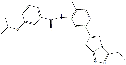 N-[5-(3-ethyl[1,2,4]triazolo[3,4-b][1,3,4]thiadiazol-6-yl)-2-methylphenyl]-3-isopropoxybenzamide Structure