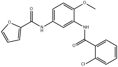 N-{3-[(2-chlorobenzoyl)amino]-4-methoxyphenyl}-2-furamide Structure